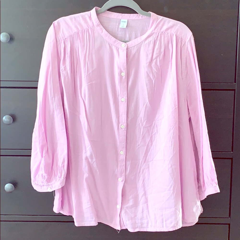 lg old navy violet button up